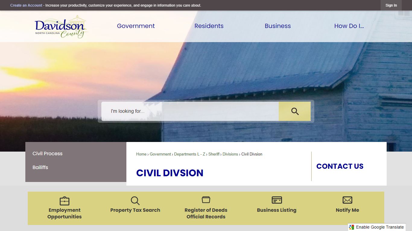 Civil Divsion | Davidson County, NC